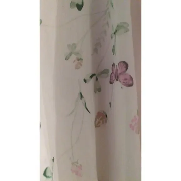 Crabtree & Evelyn Womens Butterfly Floral Robe, Pockets, Cottage Garden Fairy - Picture 5 of 6